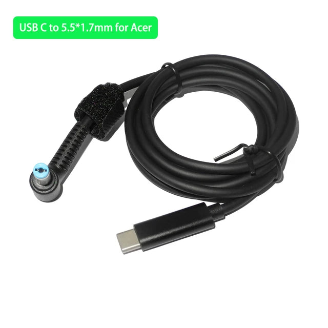 USB C PD Charging Cable Cord Type C to DC Universal Power Adapter Converter for Lenovo Asus Dell Hp Acer Samsung LG Laptops
