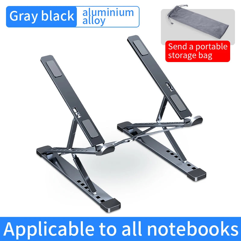 YYLM NEW N8 Adjustable Laptop Stand Aluminum for Macbook Tablet Notebook Stand Table Cooling Pad Foldable Laptop Holder  A