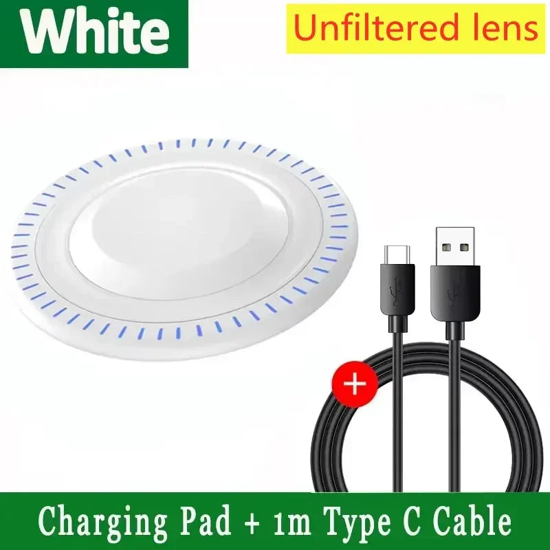 200W Wireless Charger Pad Fast Wireless Charging Station For Samsung Galaxy S25 S24 S23 S22 Xiaomi iPhone 16 15 14 13 12 Pro Max